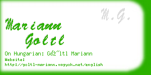 mariann goltl business card